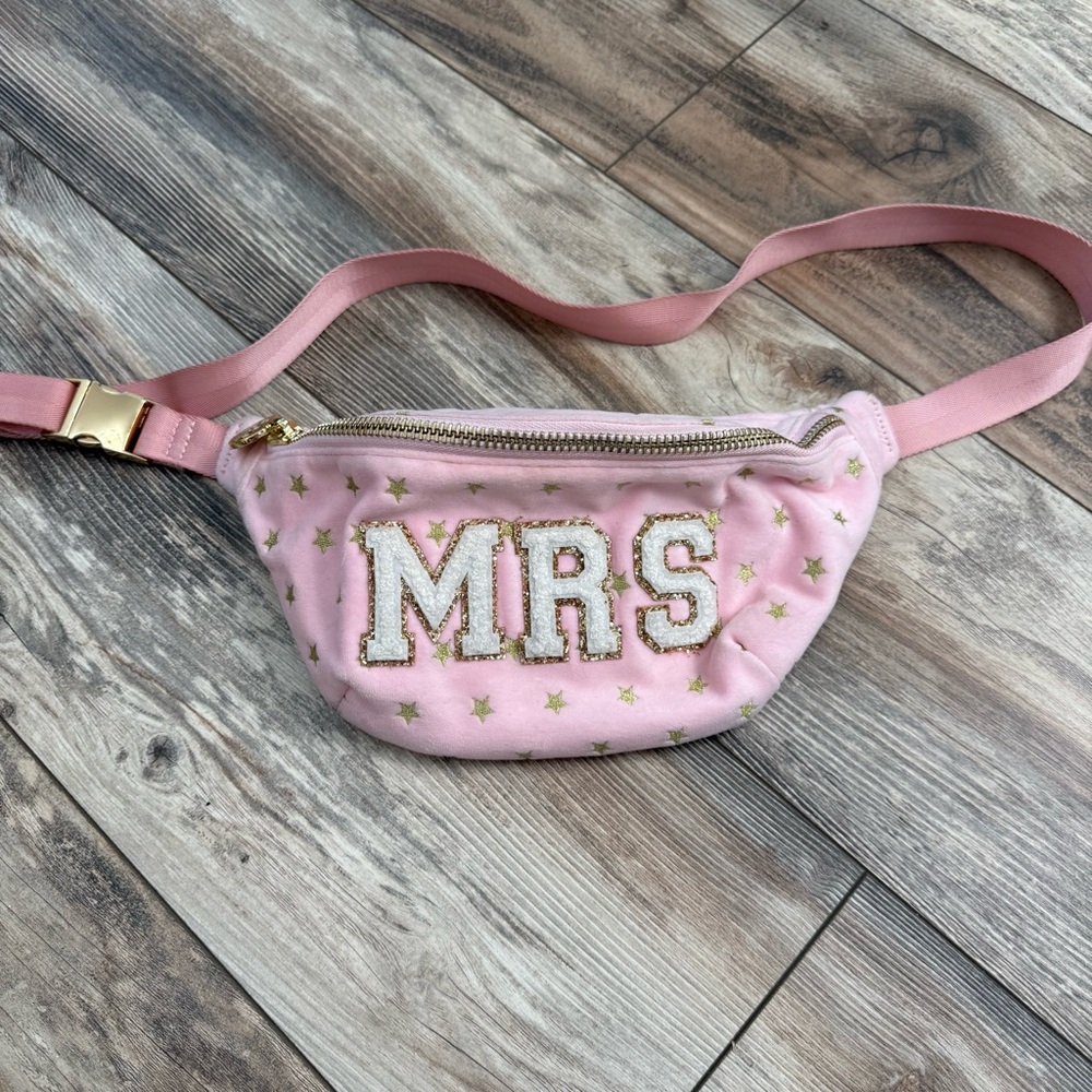 SCL Pink and Gold 'MRS' Belt Bag